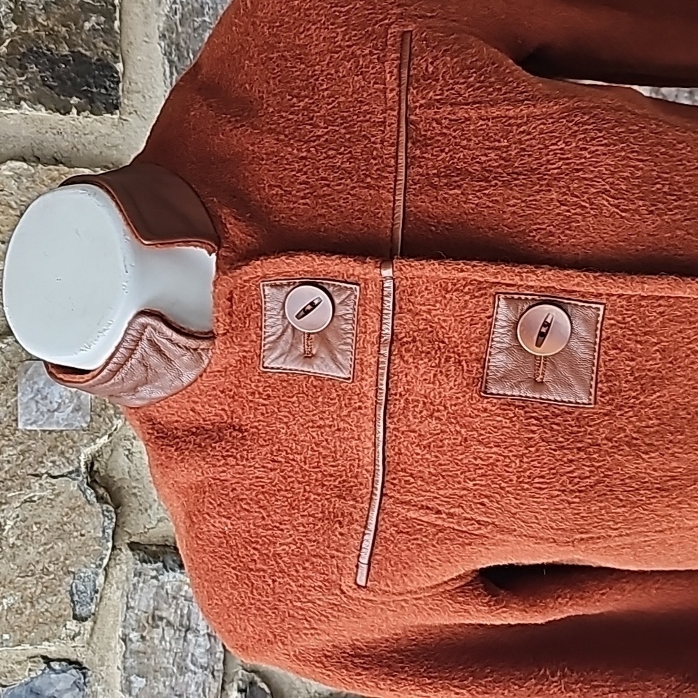 BABY ALPACA INCALPACA TPX brown wool blend coat in Brown size XS - Picture 2 of 13